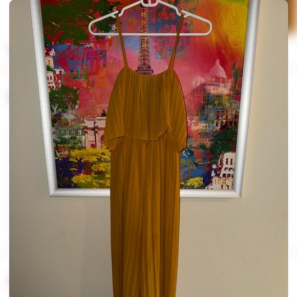 Pants - NWOT Mustard Spaghetti Strap Jumpsuit